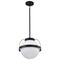 Nuvo Lakeshore 1-Light Large Pendant Matte Black & Natural Brass White Opal Glass 60/7775 - alternate 7